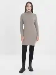 Песочный хаки свитер оверсайз теплый, объемный, крупной вязки