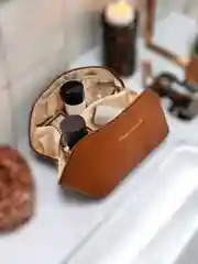 Коричневый косметичка женская, бьюти кейс для косметики, косметичка дорожная, несессер женский