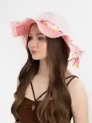 Пастельно-коралловый шляпа женская летняя пляжная на море отдых