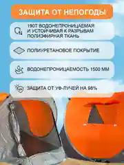 Синий палатка туристическая двухместная, автоматическая, одноместная, самораскладывающаяся