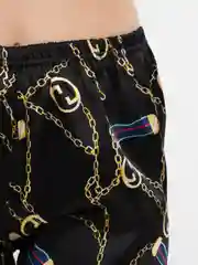 Черный пижама женская шелк