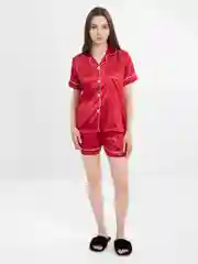 Красный пижама женская шелк