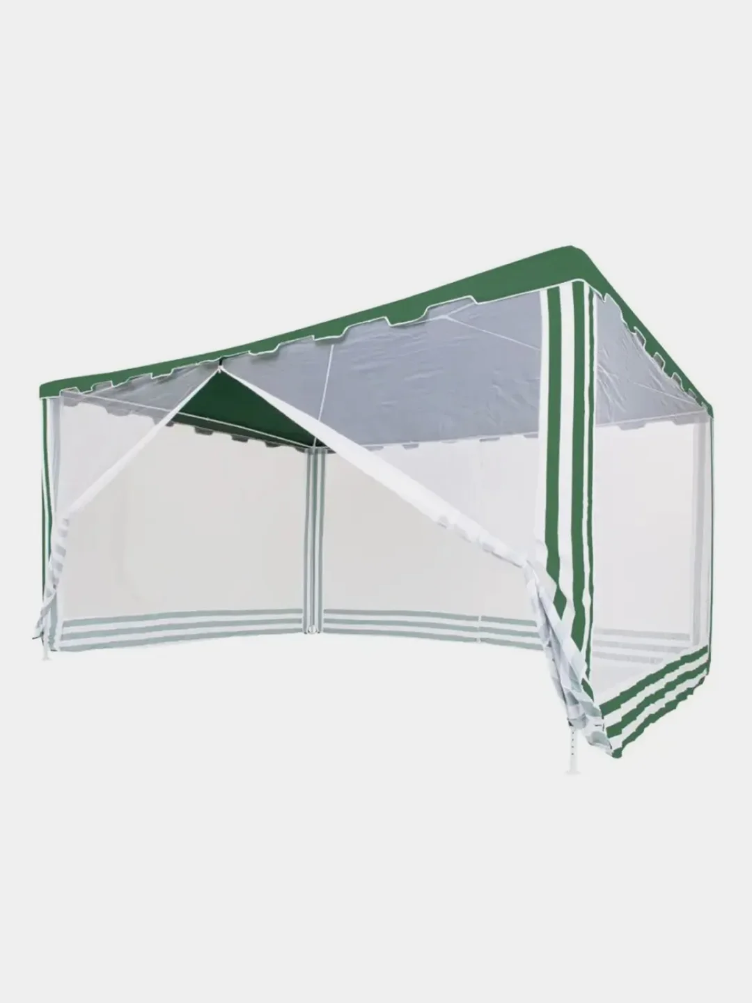 Зеленый шатер садовый Green Glade 1044 с москитной сеткой, тент беседка, 3 х 4 м, до 13 человек