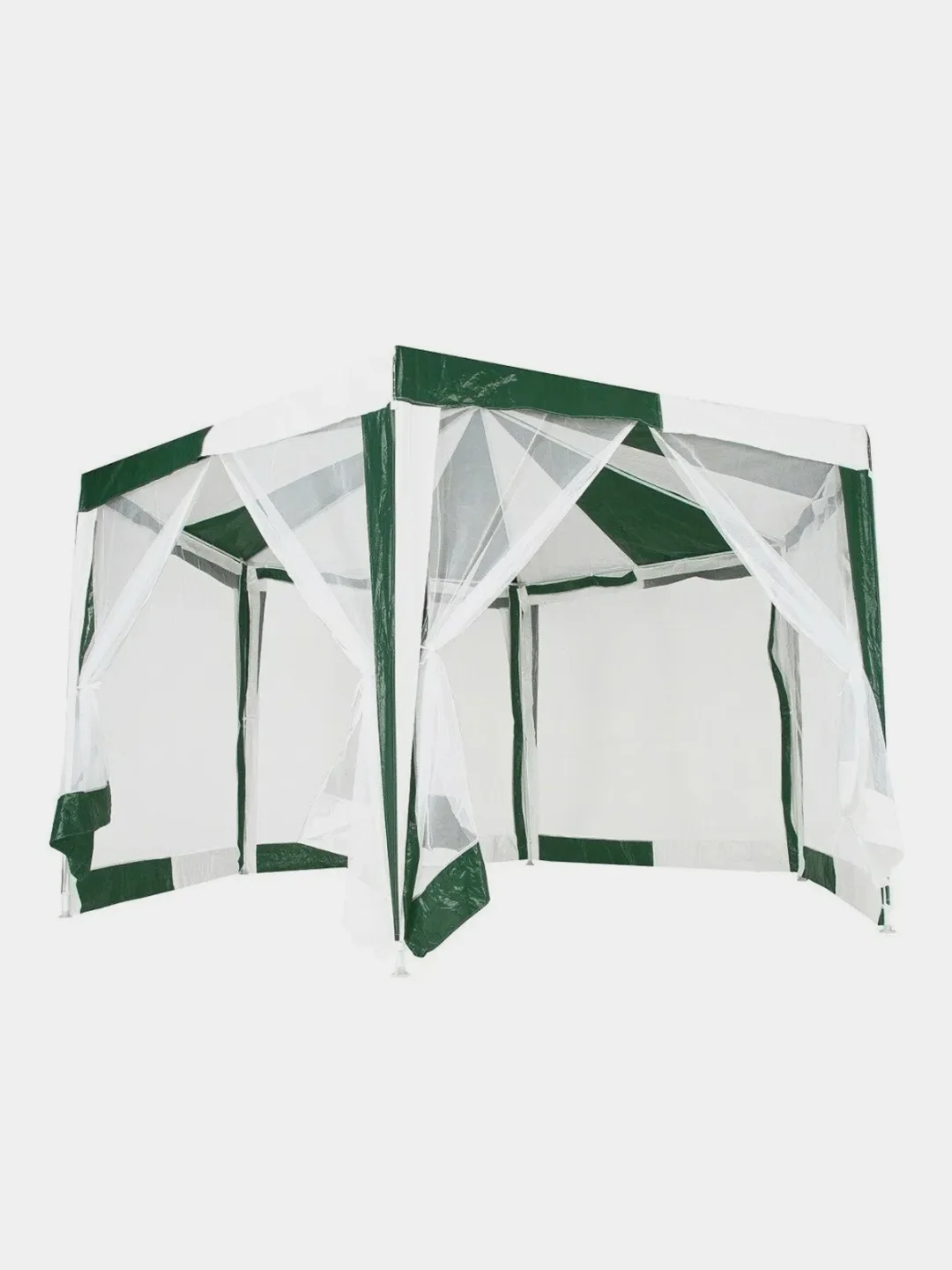 Зеленый садовый шатер Green Glade 1001, тент туристический, 2,6 х 2 х 2 м, беседка