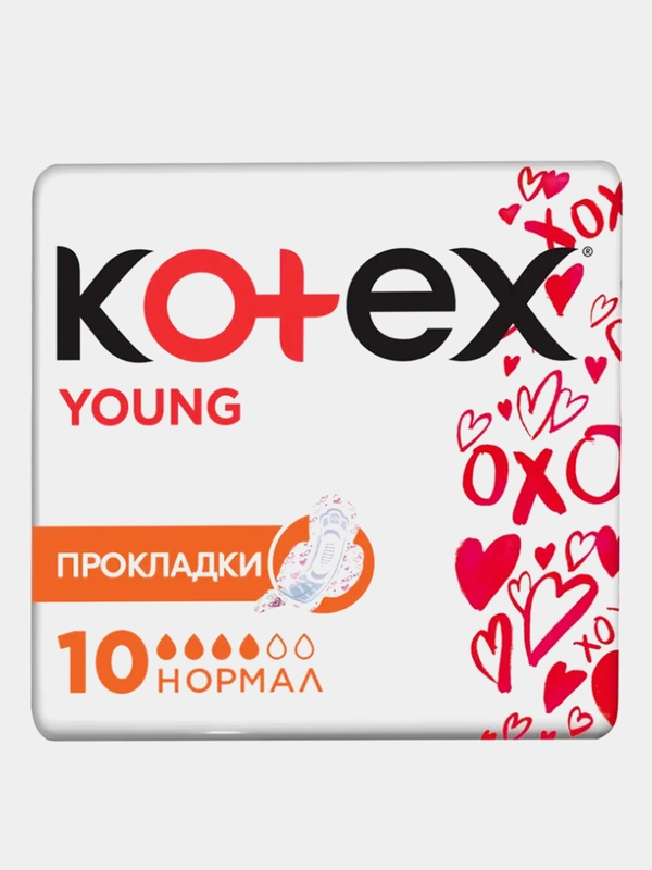 Гигиенические прокладки Kotex Young для девочек, 10шт.