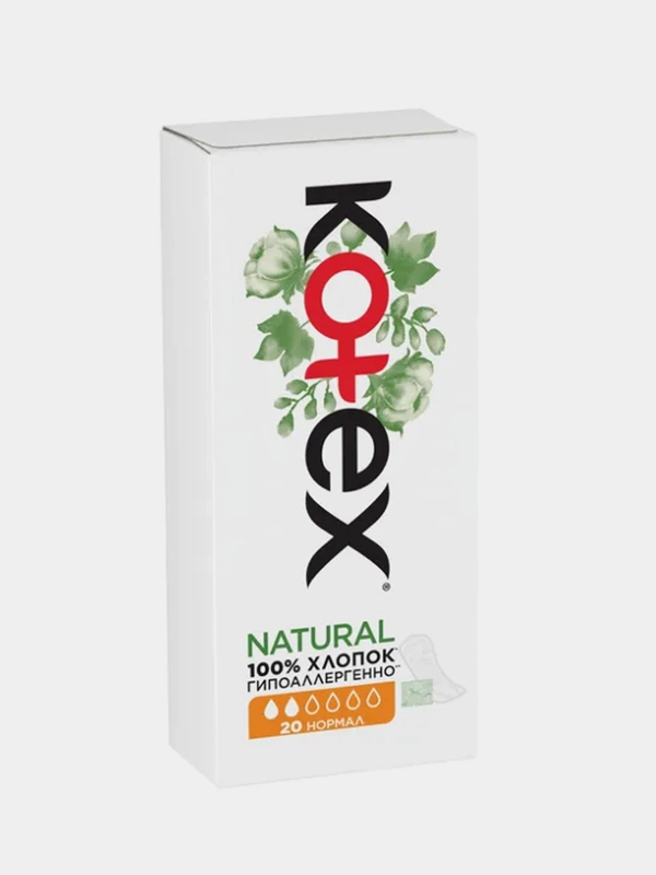 Ежедневные прокладки Kotex Natural Нормал, 20шт.