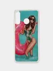 Бирюзовый чехол для Honor 10i, с рисунком