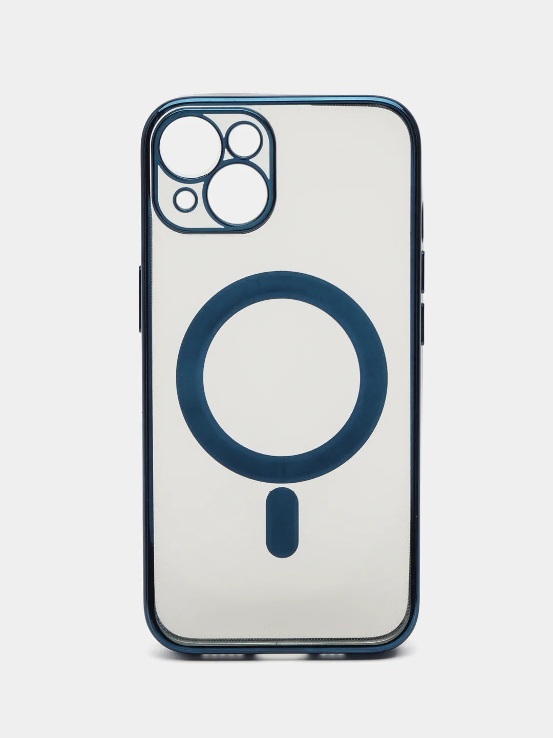 Синий силиконовый чехол MagSafe для iPhone 13
