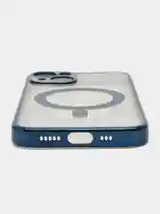 Синий силиконовый чехол MagSafe для iPhone 13