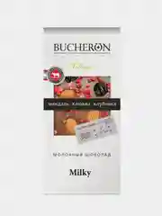 Шоколад молочный BUCHERON VILLAGE, с миндалем, клюквой и клубникой, 100г