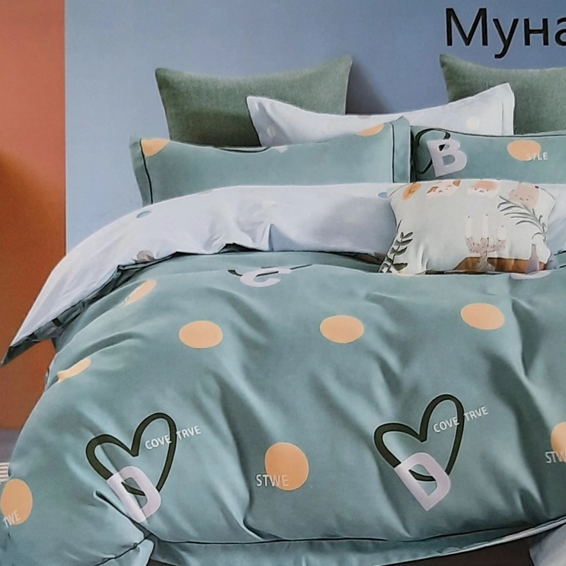 Комплект постельного белья ,1,5 спальный -простыня на резинке,Состав ткани - хлопок 100%