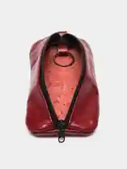 Красный ключница мужская женская  из натуральной кожи