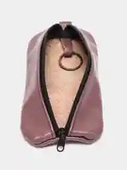 Пудровый ключница мужская женская  из натуральной кожи