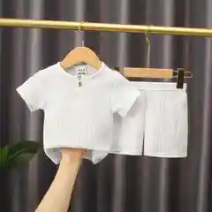 Костюм футболка и шорты из муслина. Комплект на мальчика и девочку