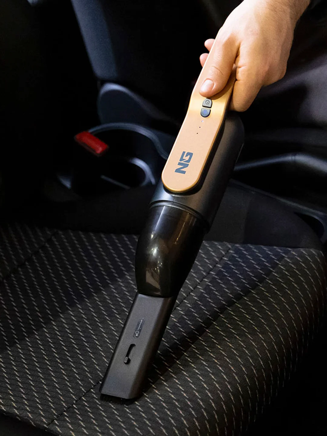 Пылесос автомобильный, 1 насадка, LED подсветка, 3000 мАч, зарядка от USB