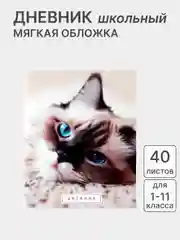 Бежевый дневник школьный для 1-11 класса, в мягкой обложке