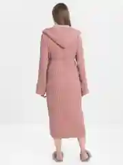 Розовый халат вафельный, унисекс