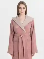 Розовый халат вафельный, унисекс