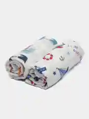 Небесно-голубой пеленка муслиновая для новорожденных, набор 2шт, для малышей, грудничков, плед, детский 0+