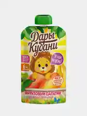 Пюре детское Дары Кубани, из бананов, груши, яблока и персика, с 6 месяцев, 90 г, 12 штук