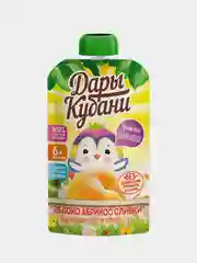 Пюре детское Дары Кубани, из яблок, абрикосов и сливок, с 6 месяцев, 90 г, 12 штук
