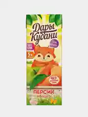 Сок детский Дары Кубани, яблочно-персиковый с мякотью, с 5 месяцев, 200 мл, 15 штук