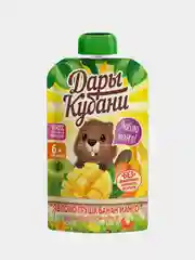 Пюре детское Дары Кубани, из яблок, груши, банана и манго, с 6 месяцев, 90 г, 12 штук