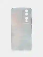Фиолетовый силиконовый чехол на Honor 90 (Хонор 90), прозрачный, с рисунком