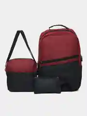 Бордовый рюкзак 3 в 1 школьный, ранец портфель городской школьный для девочки и мальчика спорта