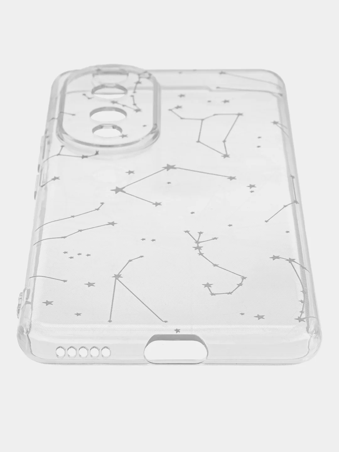 Прозрачный силиконовый чехол на Honor 90 (Хонор 90), прозрачный, с рисунком
