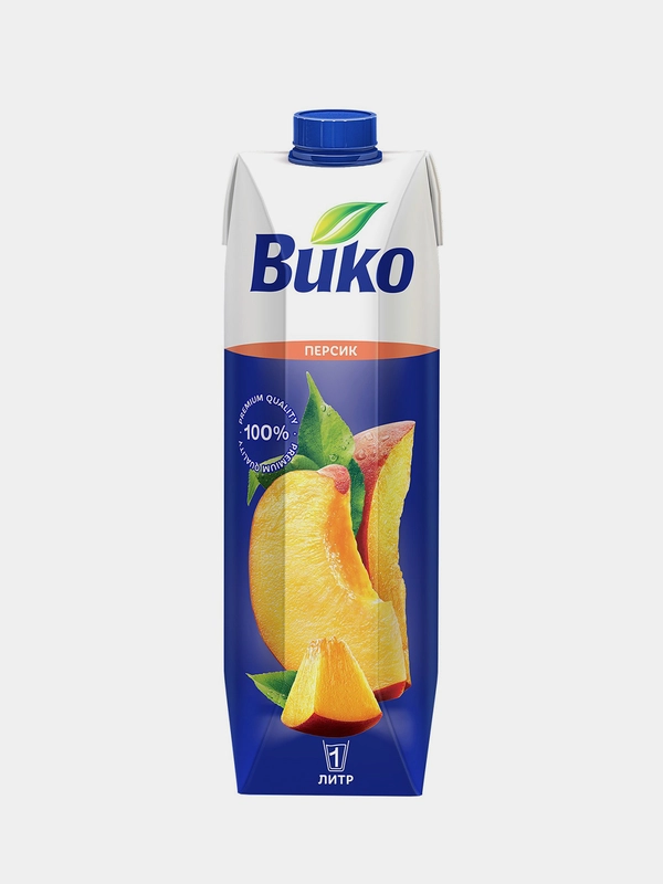 Нектар Вико "Персик", с мякотью, 1 л