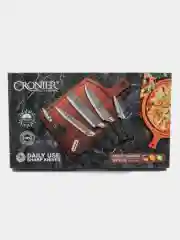Хром набор высококачественных кухонных ножей CRONIER, 6 предметов / В подарок