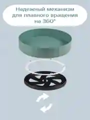 Зеленый вращающийся поднос, органайзер для хранения приправ, косметики