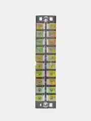 Клеммная колодка винтовая с крышкой, 20 контактов, М4, 25 А, 600 В, 10 AWG, 6 мм2