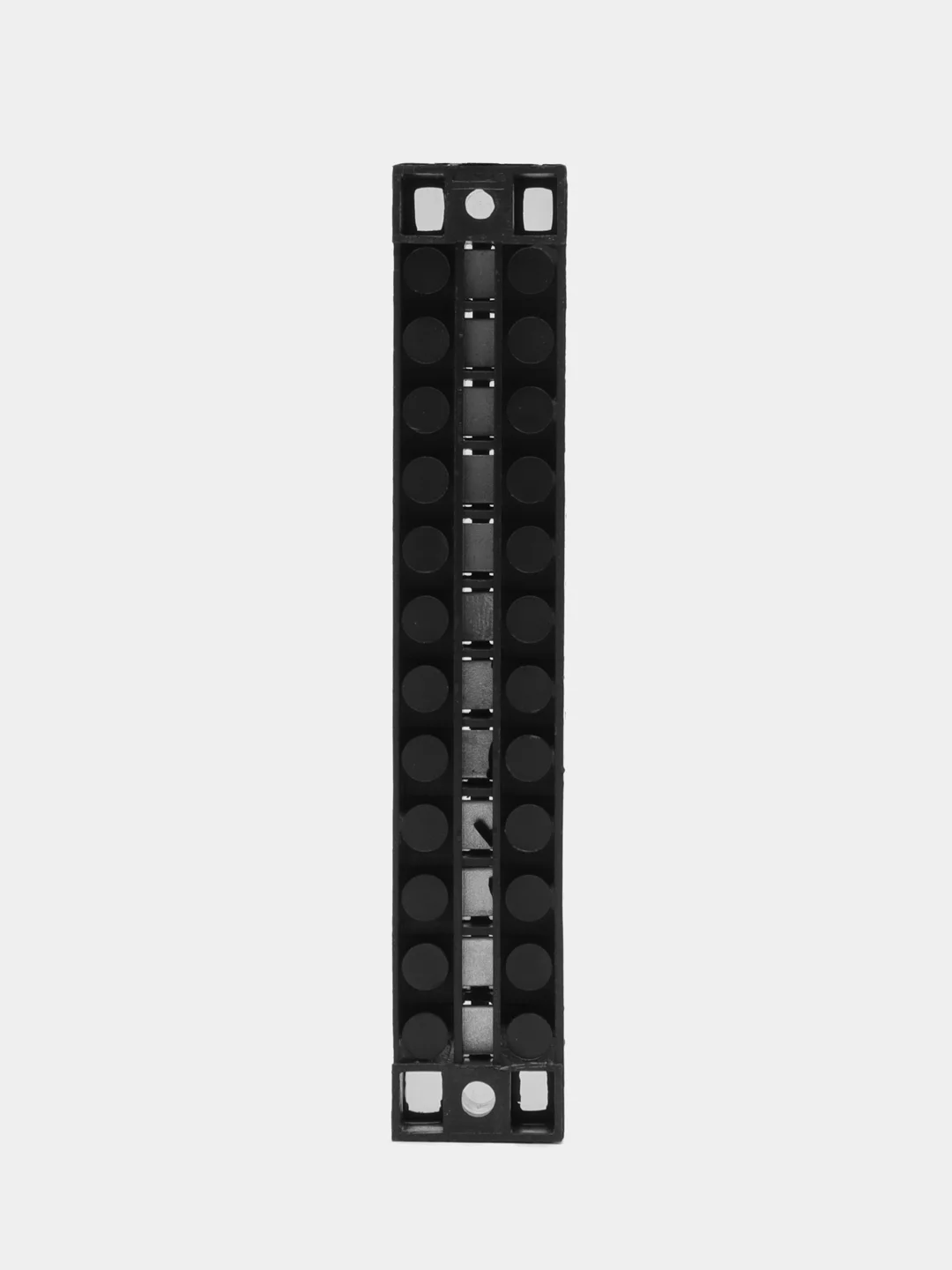 Клеммная колодка винтовая с крышкой, 24 контакта, М3, 15 А, 600 В, 14 AWG, 2 мм2