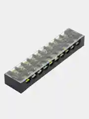 Клеммная колодка винтовая с крышкой, 20 контактов, М4, 25 А, 600 В, 10 AWG, 6 мм2
