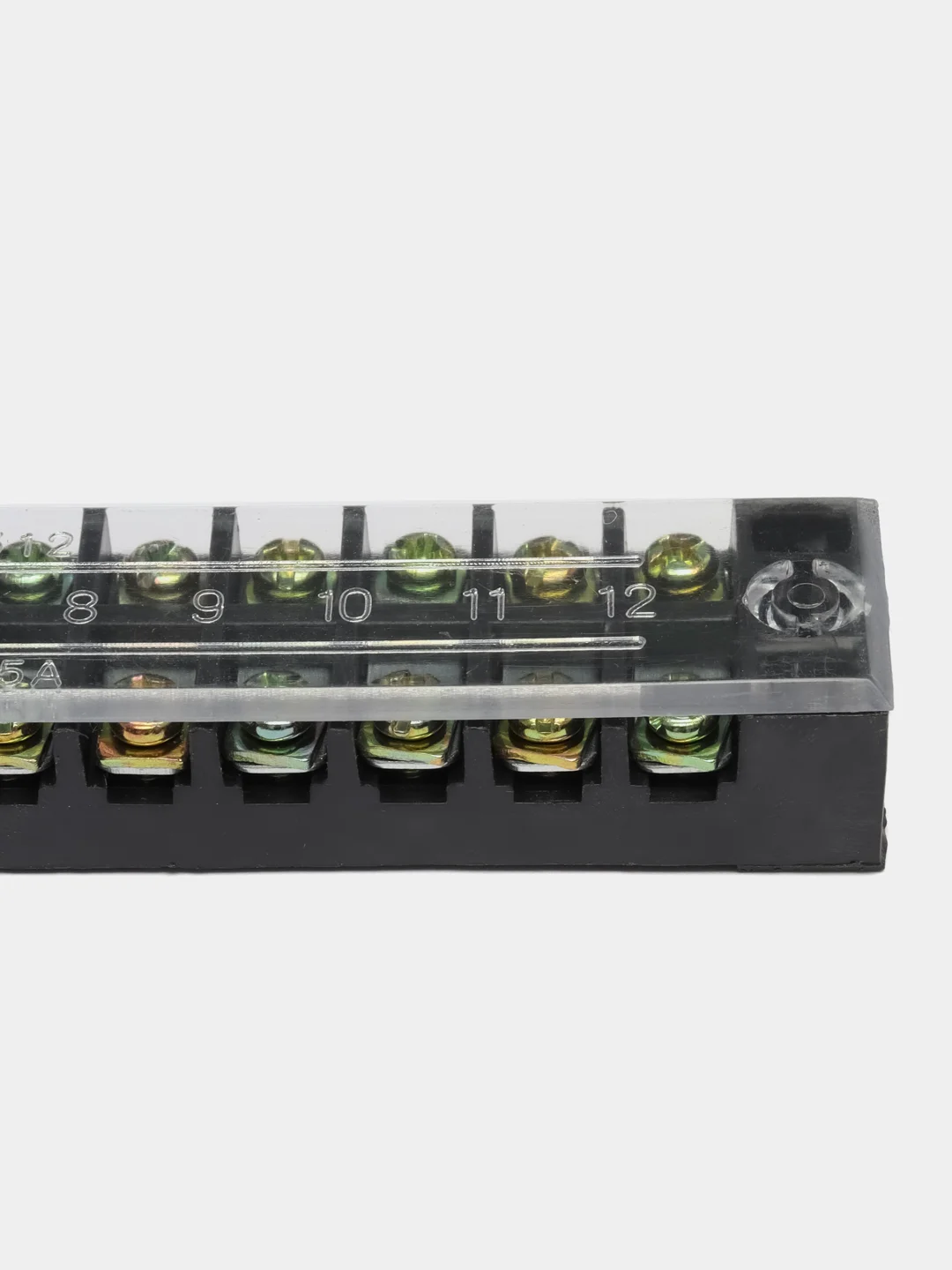 Клеммная колодка винтовая с крышкой, 24 контакта, М3, 15 А, 600 В, 14 AWG, 2 мм2