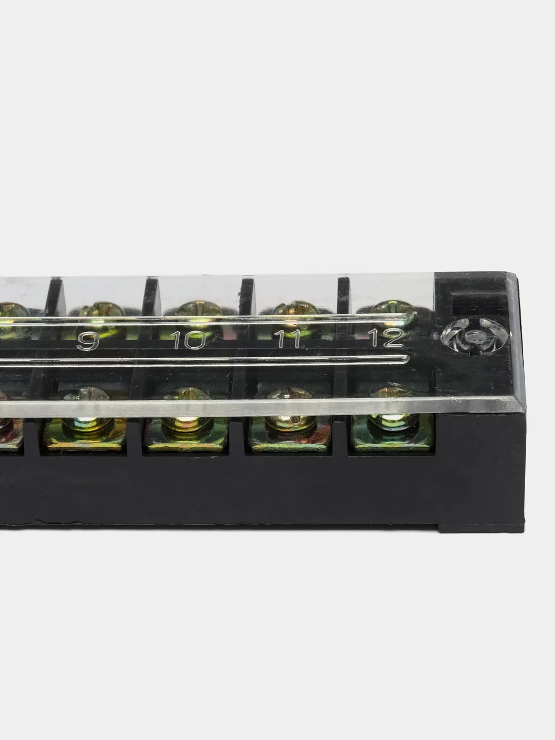 Клеммная колодка винтовая с крышкой, 24 контакта, М4, 25 А, 600 В, 10 AWG, 6 мм2