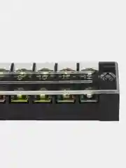 Клеммная колодка винтовая с крышкой, 24 контакта, М4, 25 А, 600 В, 10 AWG, 6 мм2