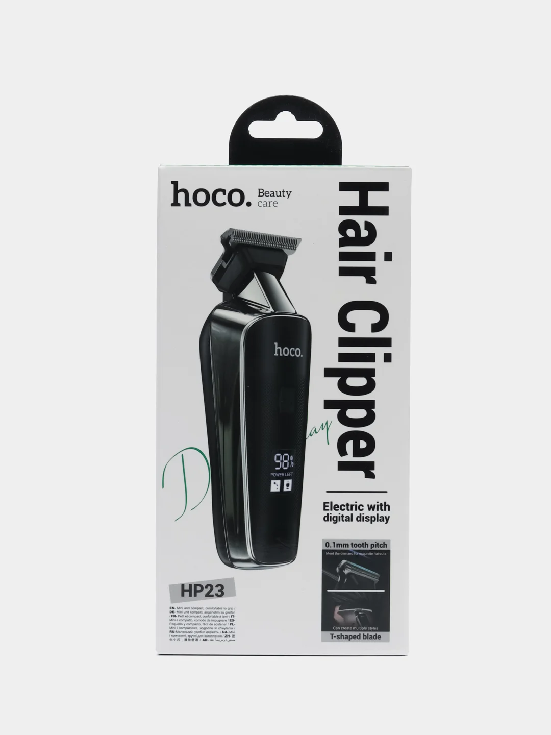 Машинка для стрижки волос и бороды Hoco HP23 с 3 насадками и аккумулятором 600 мАч