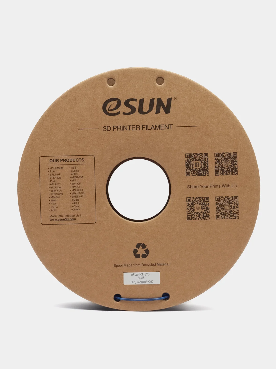Синий высокоскоростной пластик eSUN PLA-HS High Speed 1kg