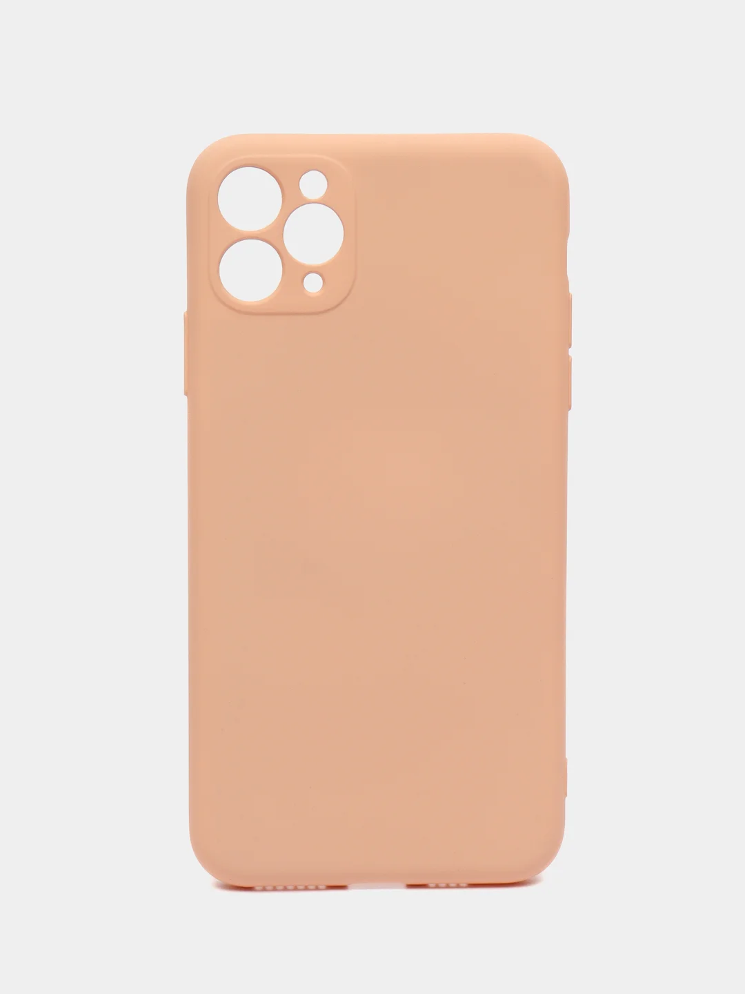 Пудровый чехол для IPhone 11 Pro Max однотонный силиконовый с защитой камеры