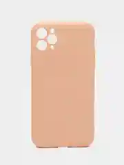 Пудровый чехол для IPhone 11 Pro Max однотонный силиконовый с защитой камеры