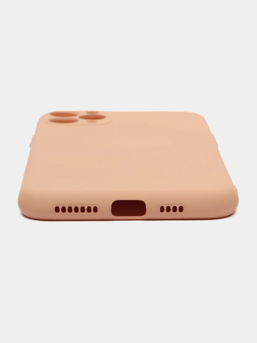 Пудровый чехол для IPhone 11 Pro Max однотонный силиконовый с защитой камеры