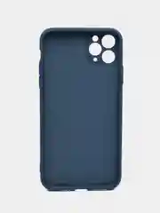 Синий чехол для IPhone 11 Pro Max однотонный силиконовый с защитой камеры