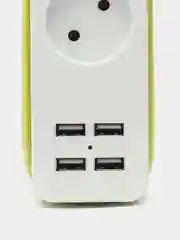 Белый удлинитель разветвитель сетевой фильтр электрический 4 USB