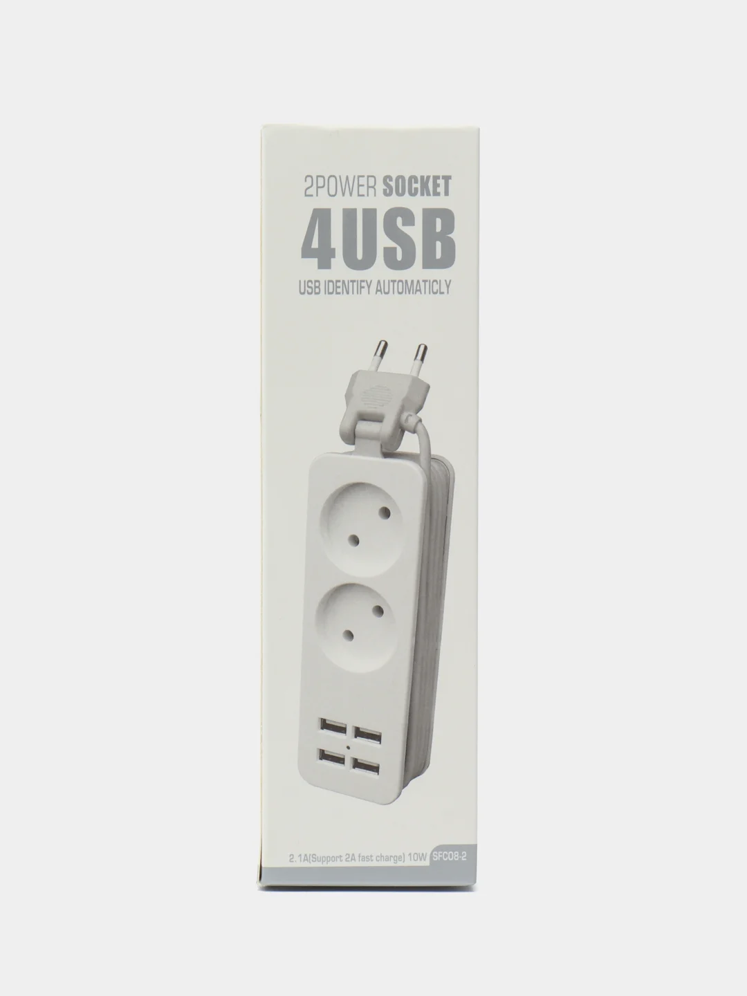 Белый удлинитель разветвитель сетевой фильтр электрический 4 USB