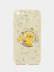 Бежевый чехол силиконовый Pokemon "Пикачу" для iPhone 7/8 Plus/XS/XR/SE Max/11/12 Pro Max/13