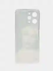 Бронзовый силиконовый чехол на Xiaomi Redmi 12 (Редми 12), прозрачный, с рисунком, защита камеры