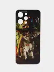 Медный силиконовый чехол на Xiaomi Redmi 12 (Редми 12), прозрачный, с рисунком, защита камеры